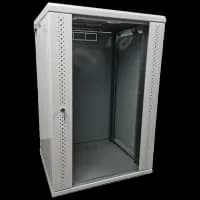 Шкаф EServer 15U 600х600х773 стекло, серый