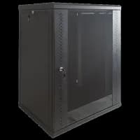 Шкаф EServer 12U 600х600х637 стекло, черный