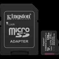 Карта памяти Kingston microSD 128GB C10 UHS-I A1 V10 R150MB/s + SD