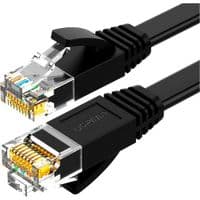 Патч-корд 2 м, U/UTP, Black, Ugreen NW102, литий, RJ45, Cat.6, Cu, PVC, плоский (50174)