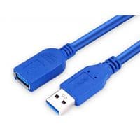 Кабель USB 3.0 AM-AF (продолжитель), 3.0 м, синий