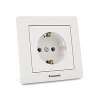 Розетка Panasonic Karre Plus 55 із заземленням, біла