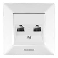 Розетка Panasonic Arkedia Slim комп'ютерна подвійна RJ45 CAT6e, білий
