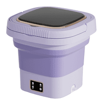 Пральна машина H576 MINI P, складана, 9л, 12В, 25Вт, 1.2кг, LED-індикатор, електронне управління, 29,5*29,5(14.5)мм, пластик, фіолетовий