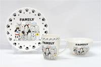 Набір посуду Ardesto Family, 3 предмети, порцеляна