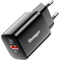 Зарядное устройство для Essager 1xUSB + 1xUSB-C PD30W black (ECTPQS-ZTB01)