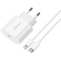 Зарядное устройство Essager USB-C PD20W + cable USB-C to Lightning white (EFJB02-XBL02-T)