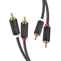 Кабель мультимедийный 2xRCA M to 2xRCA M 1.0m AV104 black Ugreen (30747)
