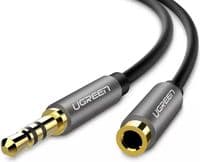 Кабель мультимедийный 3.5mm M to 3.5mm F 1.5m AV118 gray Ugreen (10593)