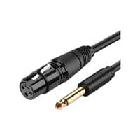 Кабель мультимедийный 6.35mm M to XLR F 2.0m AV131 black Ugreen (20719)