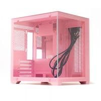 Корпус GTL Gaming "Infinity", Pink, без БП, Mid Tower, Micro ATX/Mini ITX, 1xUSB 3.0/2xUSB 2.0, макс. CPU – 160 мм/VGA – 320 мм, боковая и передняя панель из закаленного стекла (GTLN275-1P)