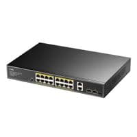 Комутатор Cudy GS1018PS2, 16-портовый гигабитный коммутатор PoE+ с 2 портами Uplink Gigabit и 2 гигабитными портами SFP