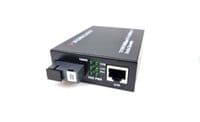 Медіаконвертер FOXGATE EC-Q-1G-1SM-1550nm, 1550 WDM одноволоконний Full / Half duplex, SC 20km (0+70&amp;deg;C), + блок живлення 5V 1A