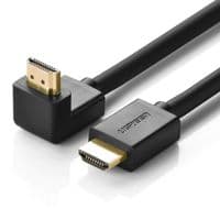 Кабель мультимедийный HDMI M to HDMI M 1.0m 90° corner HD103 black Ugreen (10172)