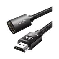 Кабель мультимедийный HDMI M to HDMI F 0.5m 8K HD151 black Ugreen (40400)