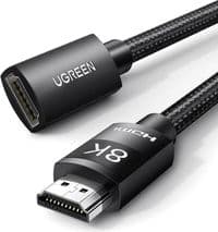Кабель мультимедійний HDMI M to HDMI F 1.0m 8K HD151 black Ugreen (40447)