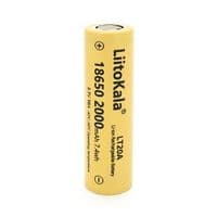 Аккумулятор 18650 Li-Ion LiitoKala Lii-LT20A, 2000mah (1900-2000mah), 3.7V (2.75-4.2V), Yellow
