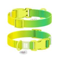 Ошейник для животных WAUDOG Nylon Recycled с QR паспортом, градиент, S салатовый (47005)
