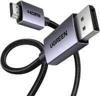 Кабель мультимедийный DisplayPort M to HDMI M 1.5m V2.0 4K30Hz DP125 black Ugreen (35841)