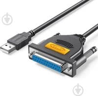 Кабель для принтера USB 2.0 to DB25 2.0m US167 black Ugreen (20224)