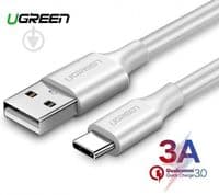 Дата кабель USB 2.0 AM to USB-C 0.25m 3A US287 white Ugreen (60119)