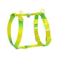 Шлей для собак WAUDOG Nylon Recycled анатомический H-образный с QR-паспортом, пластиковый фастекс, XL салатовый (47545)