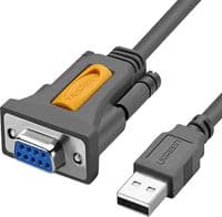 Кабель для передачі даних USB to COM F 1.5m DB9 RS-232 CR104 black Ugreen (20201)