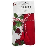 Кухонний текстиль SOHO Наб. руш. 40*60см бавовна 100% Berries стрічка 2 шт.