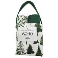 Кухонний текстиль SOHO Наб. руш. 40*60см бавовна 100% Christmas trees сумка 2 шт.