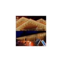 Гірлянда Voltronic Бахрома White Hot 256 LED, 5х0,7м, вулична, з сонячною панелью та пультом (RH-02-256/5/0,7/32WH)