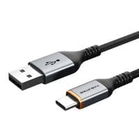 Алюминиевый кабель для быстрой зарядки USB-A – USB-C 2.0, 3 А, нейлоновая оболочка
