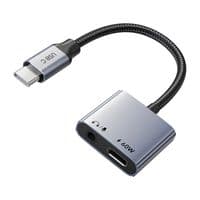 USB C to 3.5mm Audio+USB C PD 60W Adapter