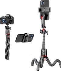 Штатив RTAKO C03 Octopus Extendable Tripod Selfie Stick (with Detachable Phone Holder) Black (6942063212416)