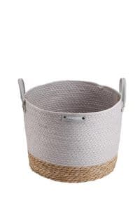 Корзина Ardesto Minimalism 35х35х27см, бумажный шпагат, рогожка, серый