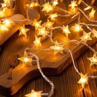Гірлянда Voltronic Зірочки теплий білий, 40 шт, 6 м., прозрора 3*АА (GirlStar-40LED-6m)
