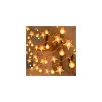 Гірлянда Voltronic Зірочки+Кулі White Hot, 40 шт, 6 м., прозора, 3*АА (GarlStarBal-6m)