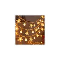 Гірлянда Voltronic Зірочки+Кулі White, 40 шт, 6 м, прозора, 3*АА (GarlStarBal-6mWh)