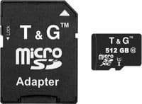 Карта памяти microSDXC, 512Gb, T&G, Class10 UHS-I U3, адаптер SD (TG-512GBSD10U3-01)
