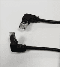 Патч-корд литий UTP, RJ45(прямий / кутовий), неекранований, UTP5e 0.29m,patch D=4.9mm AWG26 2x90&amp;deg; CU,чорний, Q200