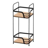 Полка Ardesto Minimalism 2-ярусная 16х15.5х40см, металл, бамбук, черный