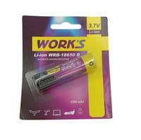 Аккумуляторные батареи Li-ion WRB 18650, тип батарейки, класс тока 1С, 3,7V, type-c, 2200mAh, 1000 циклов, блистер 1шт