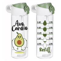 Пляшка д/води пл. HEREVIN AvoCardio 0.75 л з труб. д/спорту (161684-050)