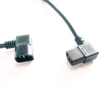 Кабель питания вторичный PC-monitor 2m, 3x1, 5 мм, 3pin, IEC C13-C14, 90, Black, МЕД!!!!!