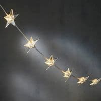 Гирлянда Luca Lighting Звезды, струна, 1,3 м, классическая белая, 10 LED 2AA, таймер (8720967822904)