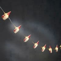 Гирлянда Luca Lighting Санта, струна, 1,3 м, классическая белая, 10 LED 2AA, таймер (8720967822850)