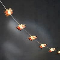Гирлянда Luca Lighting Снеговик, струна, 1,3 м, классическая белая, 10 LED 2AA, таймер (8720967822836)