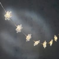 Гирлянда Luca Lighting Снежинка, струна, 1,3 м, классическая белая, 10 LED 2AA, таймер (8720967822874)