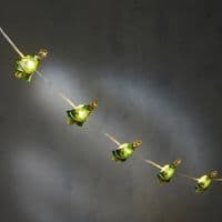 Гирлянда Luca Lighting Елка, струна, 1,3 м, классическая белая, 10 LED 2AA, таймер (8720967822867)