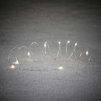 Гирлянда Luca Lighting струна, 1 м, классическая белая, 10 LED 2xCR2032, таймер (8720362037095)