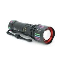 Ліхтар пошуковий BP-W503 LED PM60, 5 режимів, індикація заряду, живлення від 3*18650, IP65, кабель USB, 230х130х70мм, 0,850кг, Black, BOX